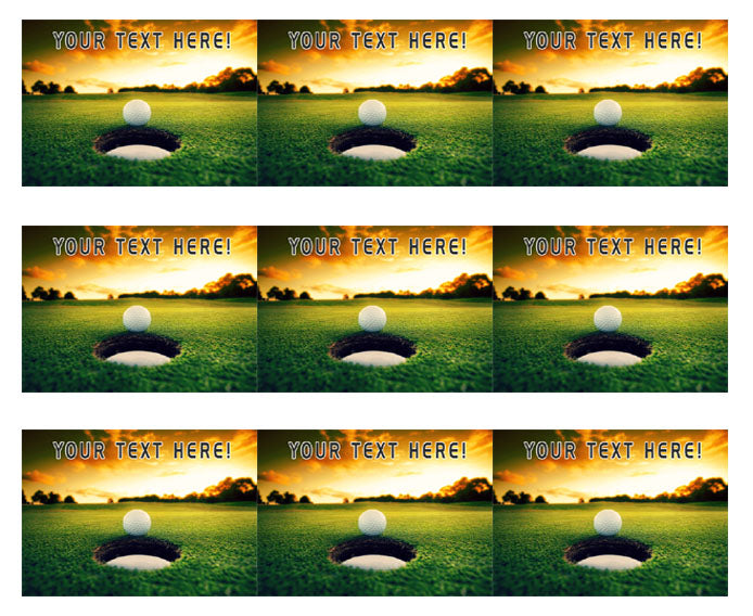 Golf Ball Near Hole - Edible Cake Topper, Cupcake Toppers, Strips