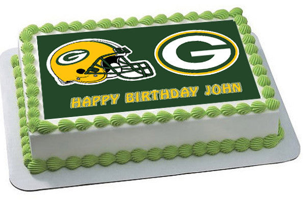 GREEN BAY PACKERS - Edible Cake Topper OR Cupcake Topper, Decor