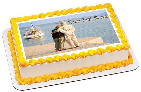 Happy Retirement (Nr2) - Edible Cake Topper OR Cupcake Topper
