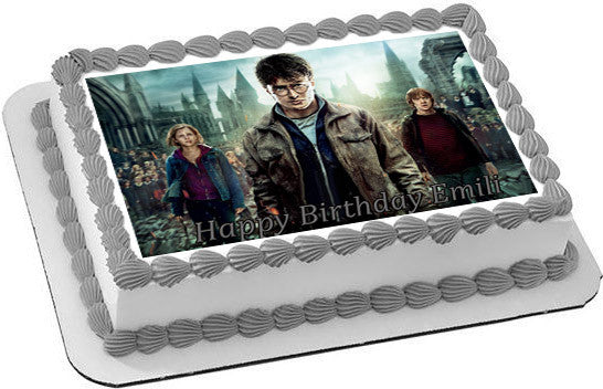 Harry Potter Edible Birthday Cake Topper OR Cupcake Topper, Decor - Edible Prints On Cake (Edible Cake &Cupcake Topper)