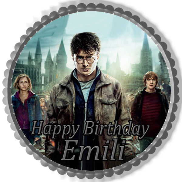 Harry Potter Edible Birthday Cake Topper OR Cupcake Topper, Decor - Edible Prints On Cake (Edible Cake &Cupcake Topper)