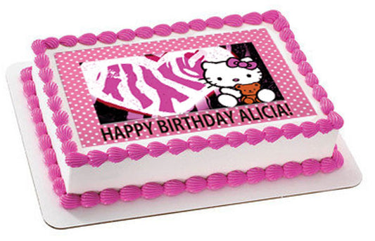 Hello Kitty and Bear - Edible Cake Topper OR Cupcake Topper, Decor
