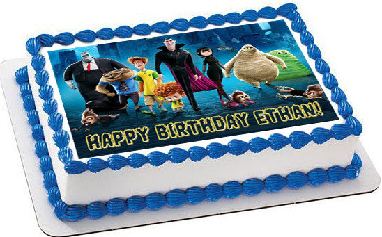 Hotel Transylvania Edible Birthday Cake Topper OR Cupcake Topper, Decor - Edible Prints On Cake (Edible Cake &Cupcake Topper)