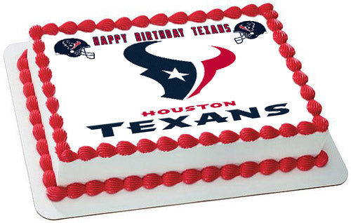 Houston Texans - Edible Cake Topper OR Cupcake Topper, Decor
