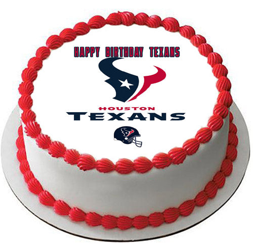 Houston Texans - Edible Cake Topper OR Cupcake Topper, Decor