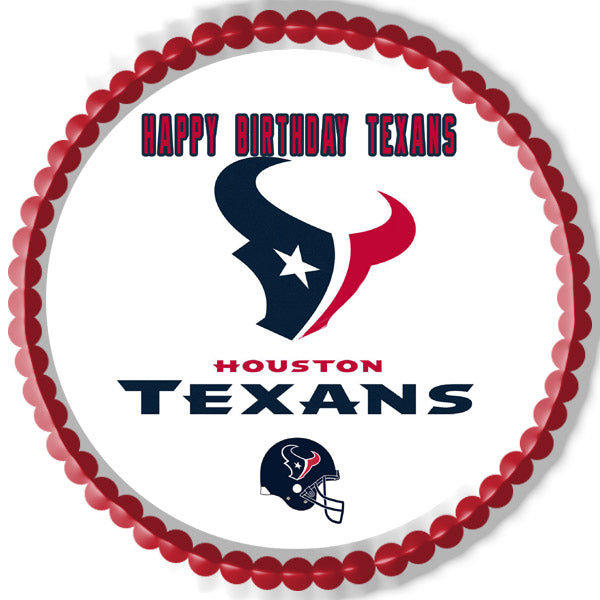 Houston Texans - Edible Cake Topper OR Cupcake Topper, Decor