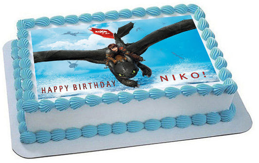 How To Train Your Dragon - Edible Cake Topper OR Cupcake Topper, Decor