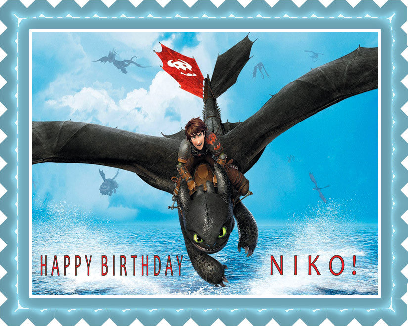 How To Train Your Dragon - Edible Cake Topper OR Cupcake Topper, Decor