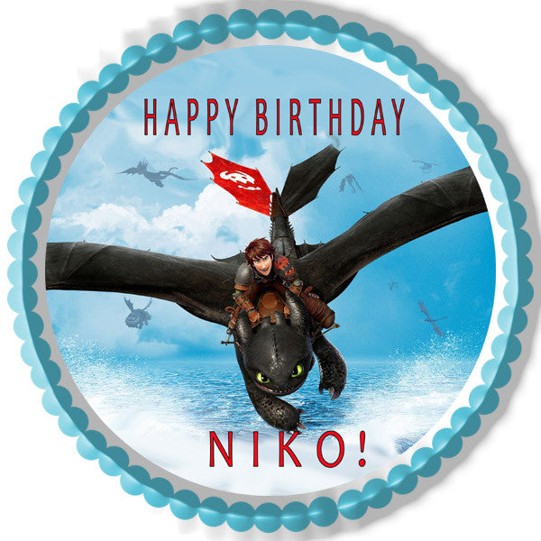 How To Train Your Dragon - Edible Cake Topper OR Cupcake Topper, Decor
