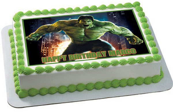 Hulk Edible Birthday Cake Topper OR Cupcake Topper, Decor - Edible Prints On Cake (Edible Cake &Cupcake Topper)