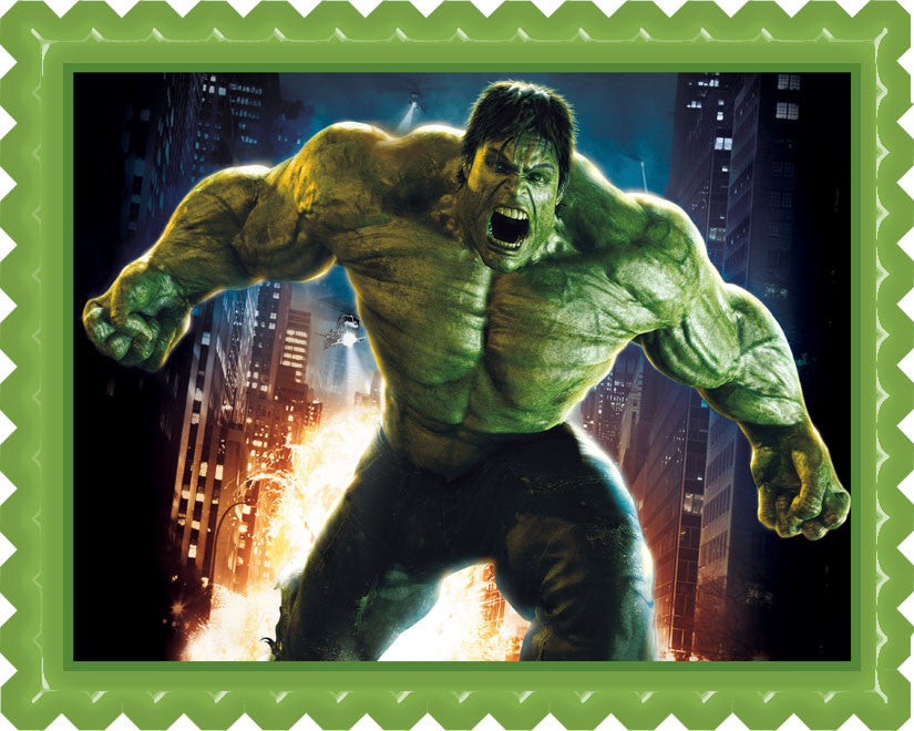 Hulk Edible Birthday Cake Topper OR Cupcake Topper, Decor - Edible Prints On Cake (Edible Cake &Cupcake Topper)