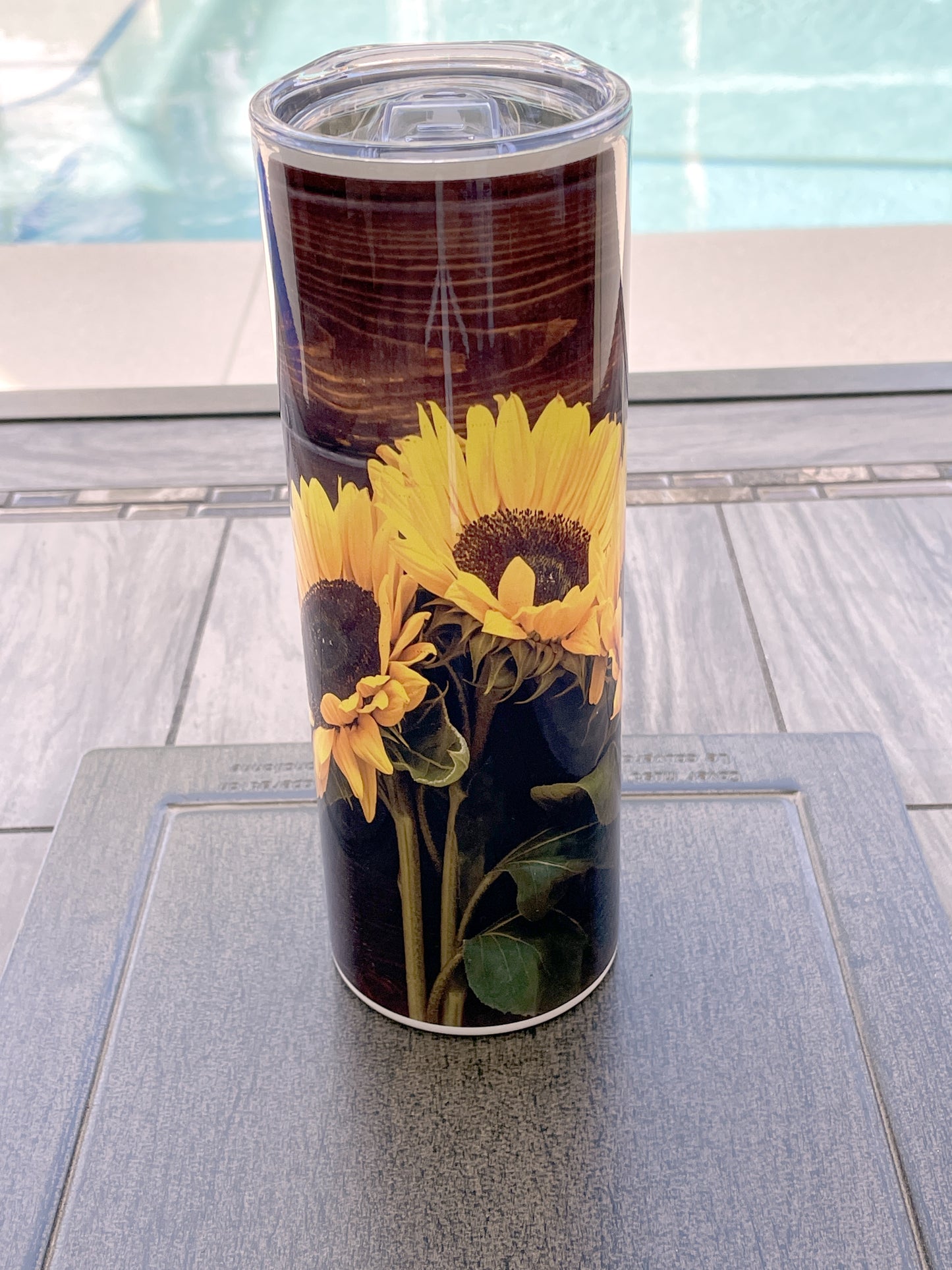 Yellow Sunflower 20 oz Skinny Tumbler