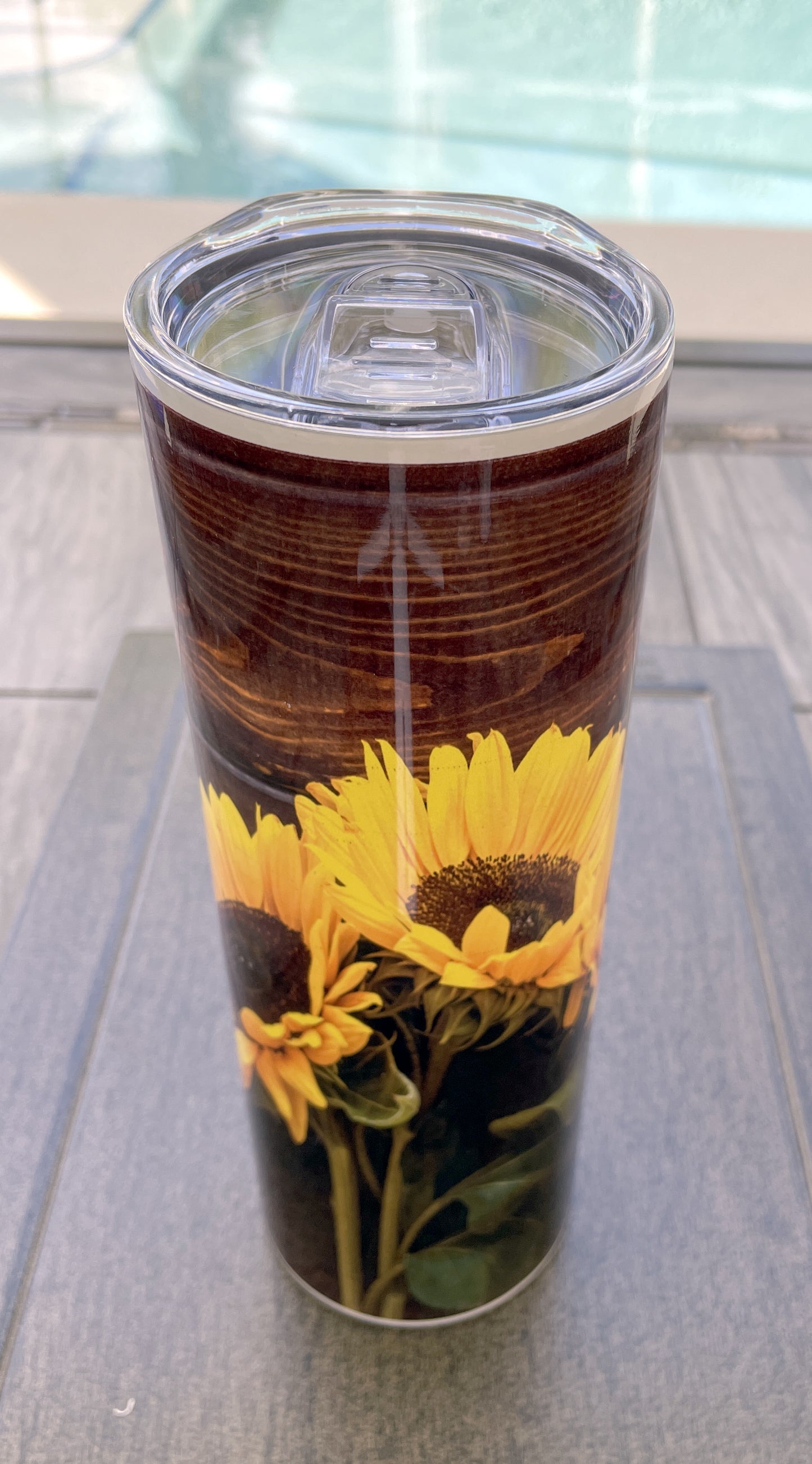 Yellow Sunflower 20 oz Skinny Tumbler