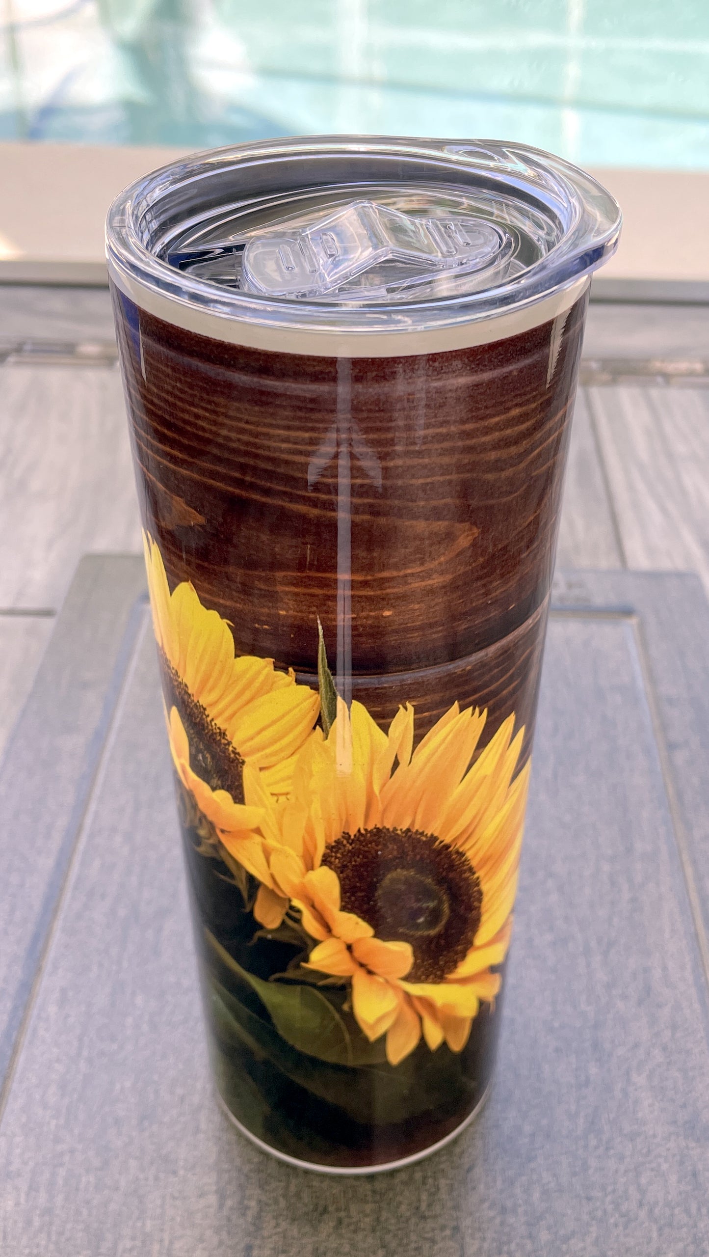 Yellow Sunflower 20 oz Skinny Tumbler