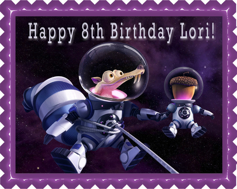 Ice Age 5 Collision Course Edible Birthday Cake Topper OR Cupcake Topper, Decor - Edible Prints On Cake (Edible Cake &Cupcake Topper)