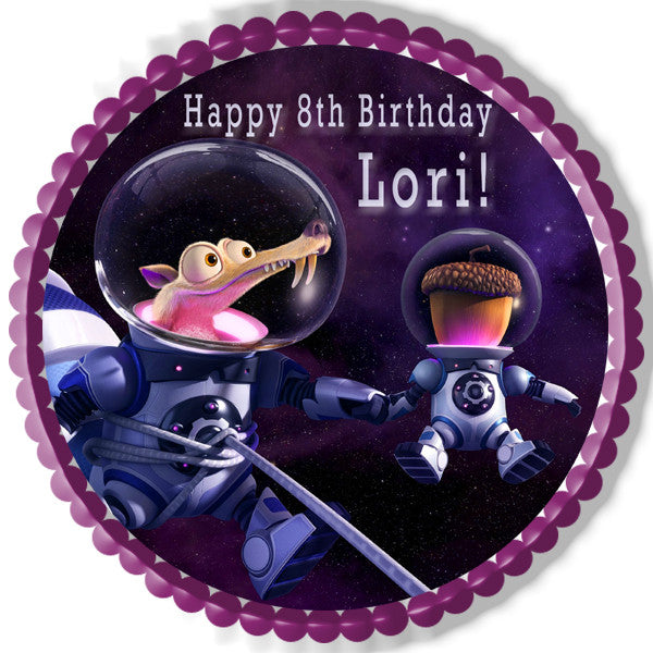 Ice Age 5 Collision Course Edible Birthday Cake Topper OR Cupcake Topper, Decor - Edible Prints On Cake (Edible Cake &Cupcake Topper)