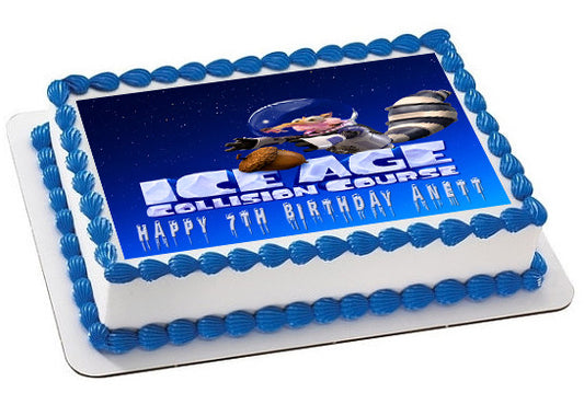 Ice Age 5 B Collision Course Edible Birthday Cake Topper OR Cupcake Topper, Decor - Edible Prints On Cake (Edible Cake &Cupcake Topper)