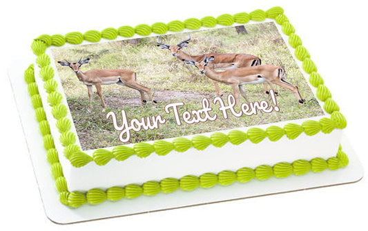 Impalas - Edible Cake Topper, Cupcake Toppers, Strips