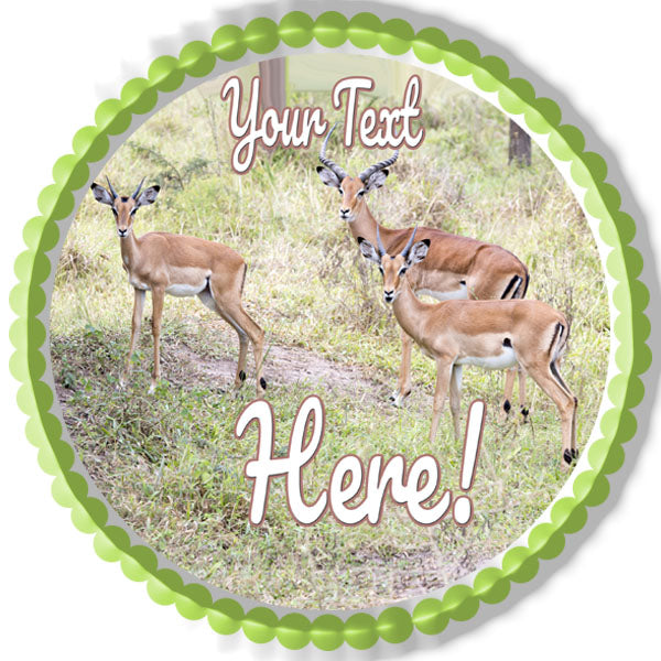 Impalas - Edible Cake Topper, Cupcake Toppers, Strips