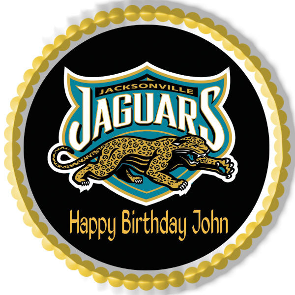 Jacksonville Jaguars (Nr2) - Edible Birthday Cake Topper OR Cupcake Topper, Decor