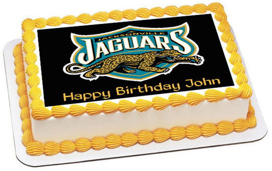 Jacksonville Jaguars (Nr2) - Edible Birthday Cake Topper OR Cupcake Topper, Decor