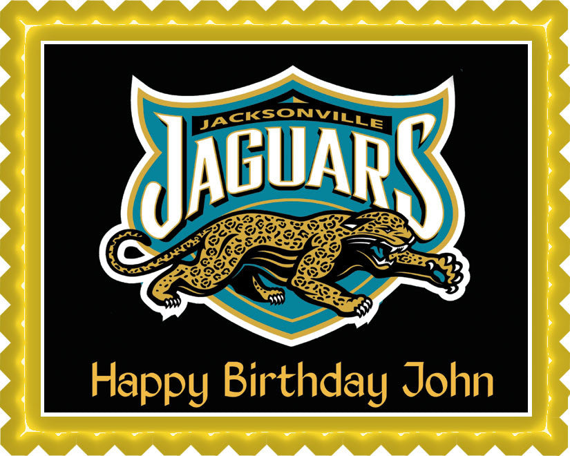 Jacksonville Jaguars (Nr2) - Edible Birthday Cake Topper OR Cupcake Topper, Decor