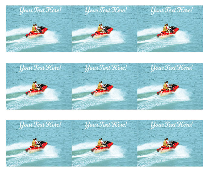 Jet Ski Drive - Edible Cake Topper, Cupcake Toppers, Strips