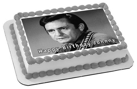Johnny Cash (Nr2) - Edible Cake Topper OR Cupcake Topper, Decor