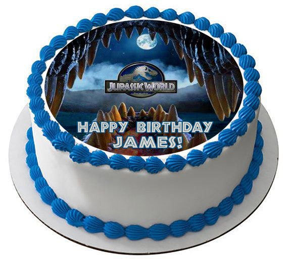 Jurassic World 4 Edible Birthday Cake Topper OR Cupcake Topper, Decor - Edible Prints On Cake (Edible Cake &Cupcake Topper)