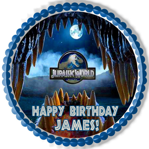 Jurassic World (Nr4) - Edible Birthday Cake Topper OR Cupcake Topper, Decor