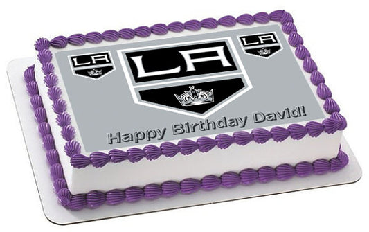 LA Kings - Edible Cake Topper OR Cupcake Topper, Decor