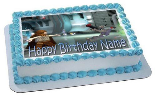 Lego Star Wars 2 Edible Birthday Cake Topper OR Cupcake Topper, Decor - Edible Prints On Cake (Edible Cake &Cupcake Topper)