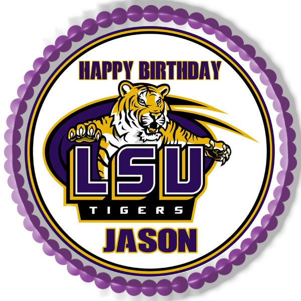 LSU Louisiana State University - Edible Cake Topper OR Cupcake Topper