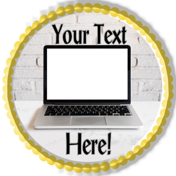 Laptop Computer - Edible Cake Topper, Cupcake Toppers, Strips – EPOC-PRINT