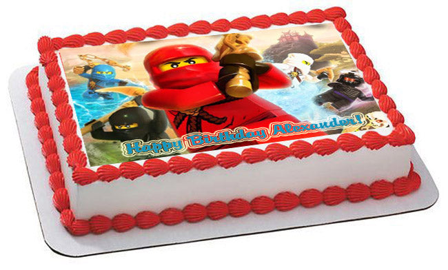 Lego Ninjago (Nr3) - Edible Cake Topper OR Cupcake Topper