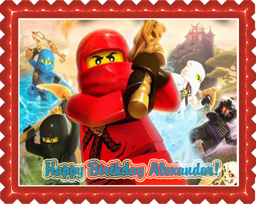 Lego Ninjago (Nr3) - Edible Cake Topper OR Cupcake Topper