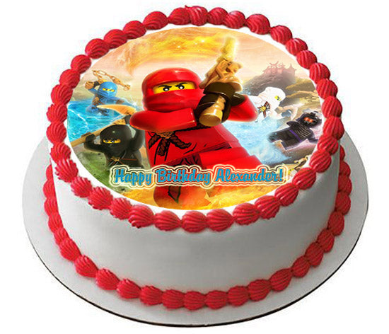 Lego Ninjago (Nr3) - Edible Cake Topper OR Cupcake Topper