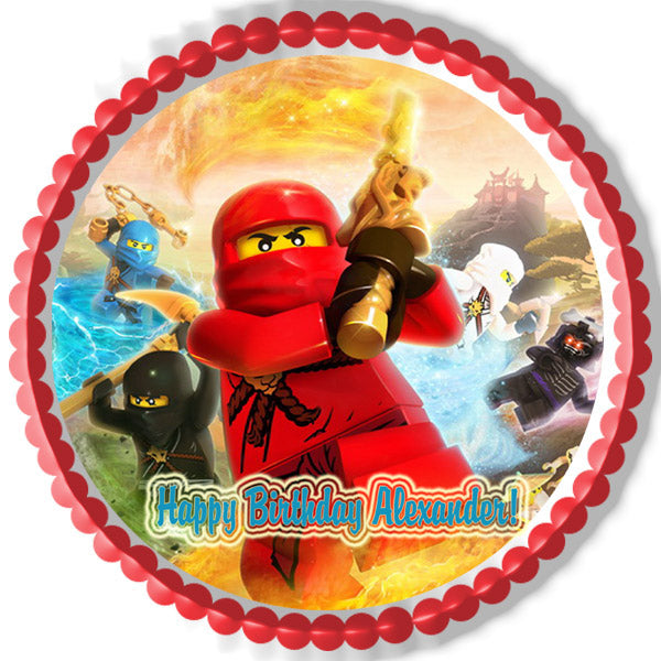 Lego Ninjago (Nr3) - Edible Cake Topper OR Cupcake Topper