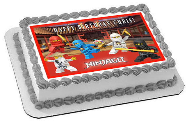 LEGO NINJAGO - Edible Birthday Cake Topper OR Cupcake Topper