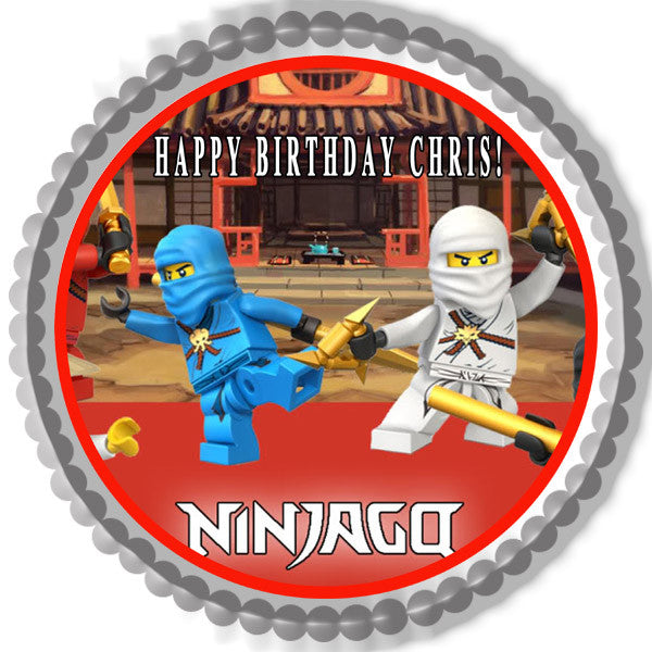 LEGO NINJAGO - Edible Birthday Cake Topper OR Cupcake Topper
