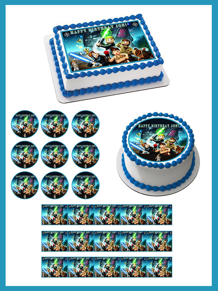 Lego Star Wars (Nr6) - Edible Cake Topper OR Cupcake Topper, Decor