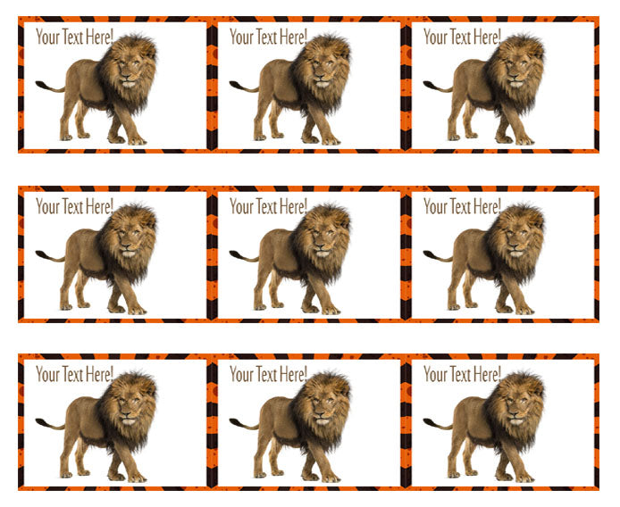 Lion - Edible Cake Topper, Cupcake Toppers, Strips