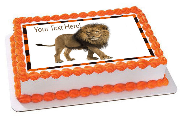 Lion - Edible Cake Topper, Cupcake Toppers, Strips