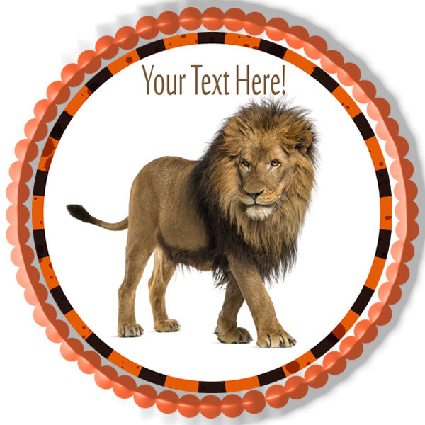 Lion - Edible Cake Topper, Cupcake Toppers, Strips