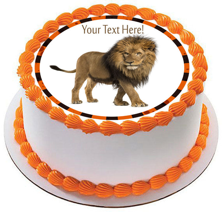 Lion - Edible Cake Topper, Cupcake Toppers, Strips