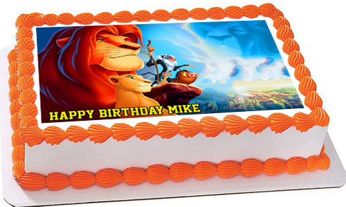 Lion King 2 Edible Birthday Cake Topper OR Cupcake Topper, Decor - Edible Prints On Cake (Edible Cake &Cupcake Topper)