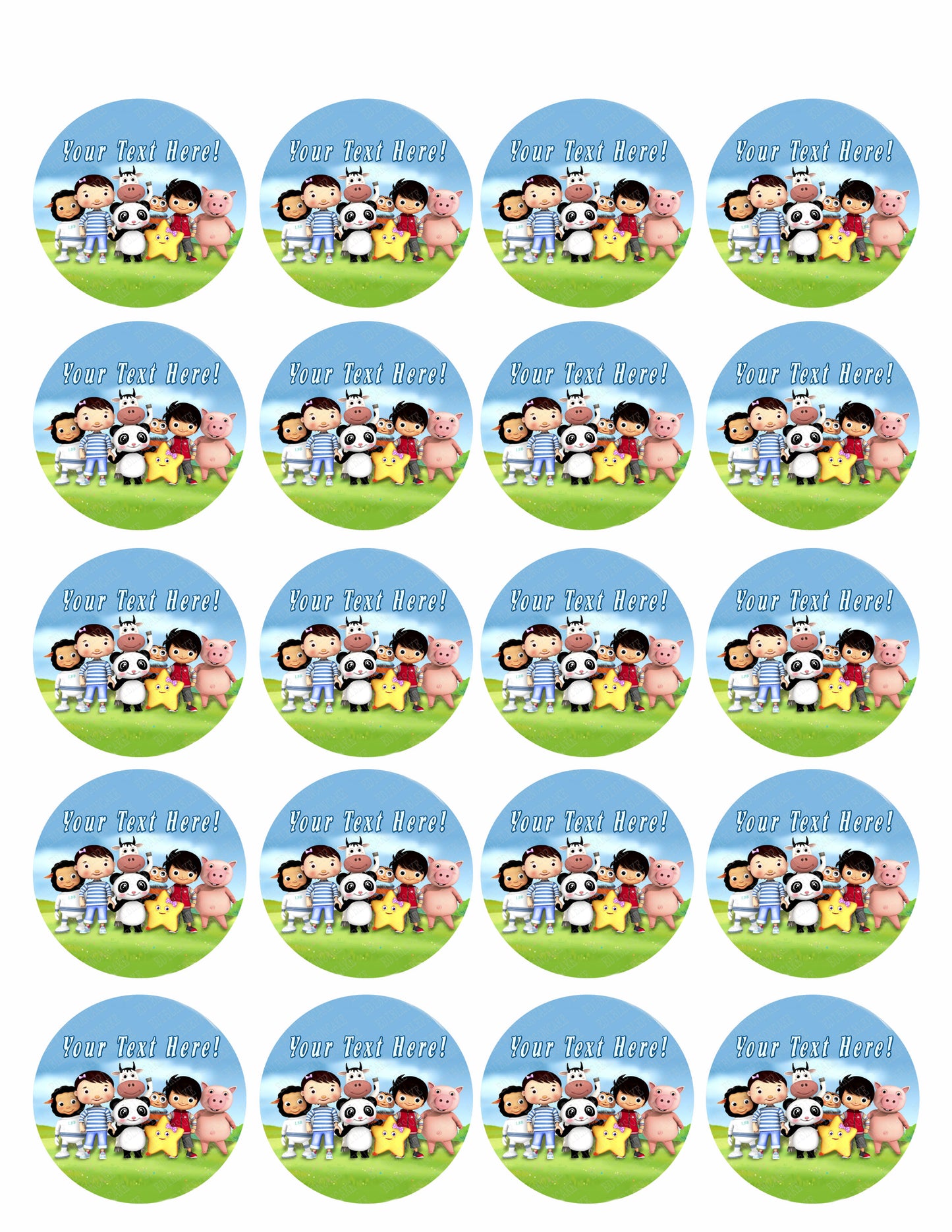 Little Baby Bum (Nr2) - Edible Cake Topper, Cupcake Toppers, Strips