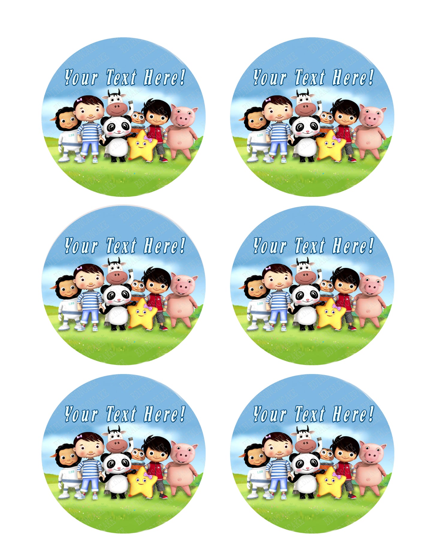 Little Baby Bum (Nr2) - Edible Cake Topper, Cupcake Toppers, Strips