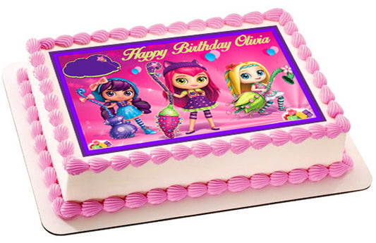 Little Charmers Edible Birthday Cake Topper OR Cupcake Topper, Decor - Edible Prints On Cake (Edible Cake &Cupcake Topper)