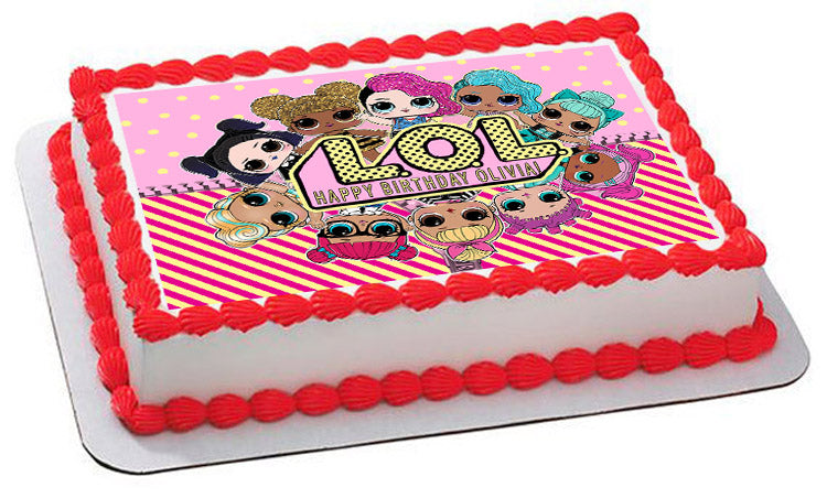 Lol Suprise Dolls (Nr3) - Edible Cake Topper, Cupcake Toppers, Strips